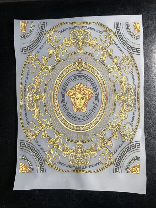 Gold head pattern iron on heat transfers
