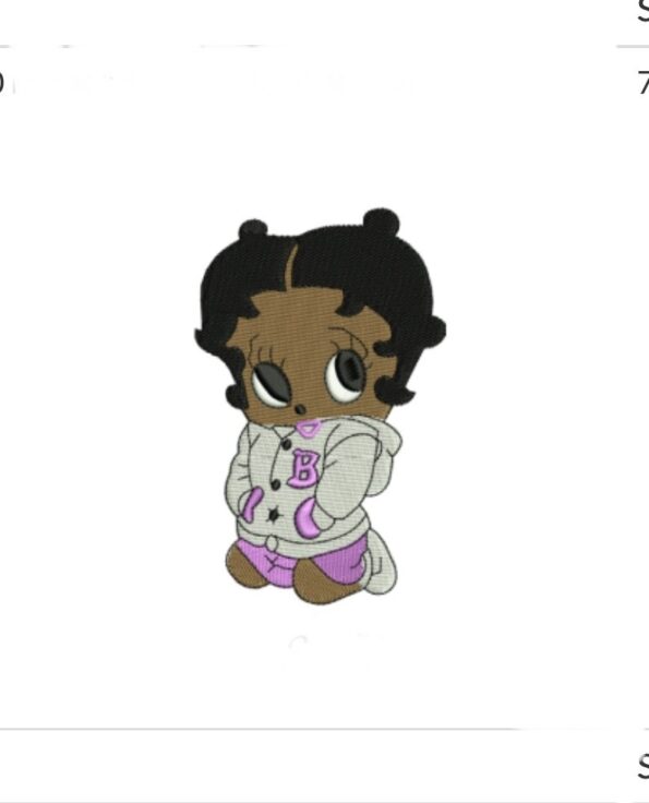 Betty hoop baby embroidery patch