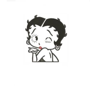 Betty hoop black embroidery patch