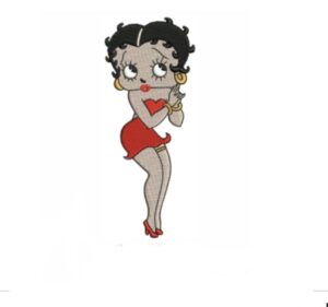 Betty hoop red design embroidery patch