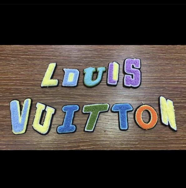 Large chenille iron on colorful patch