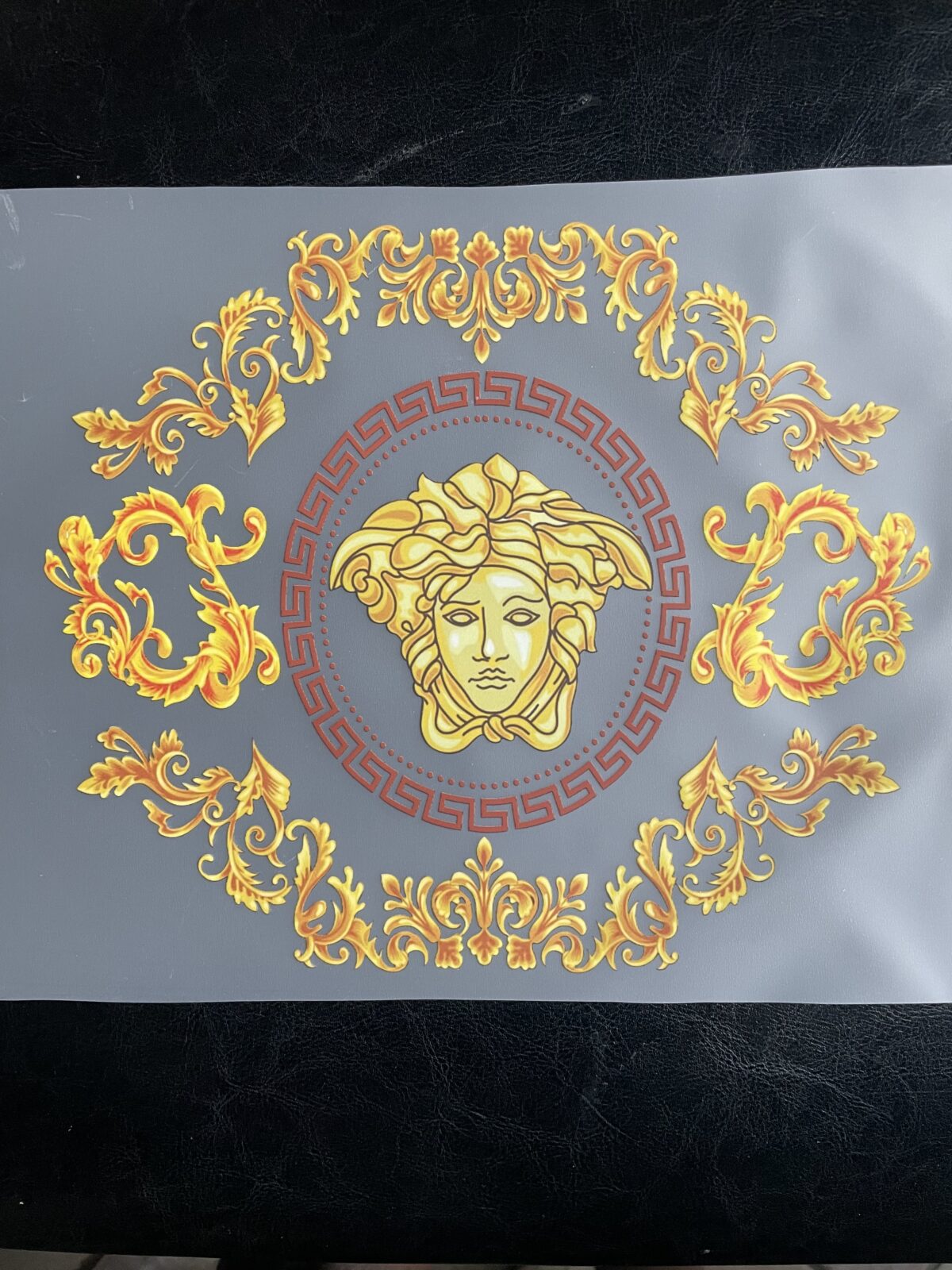 V Gold head pattern iron on heat transfers