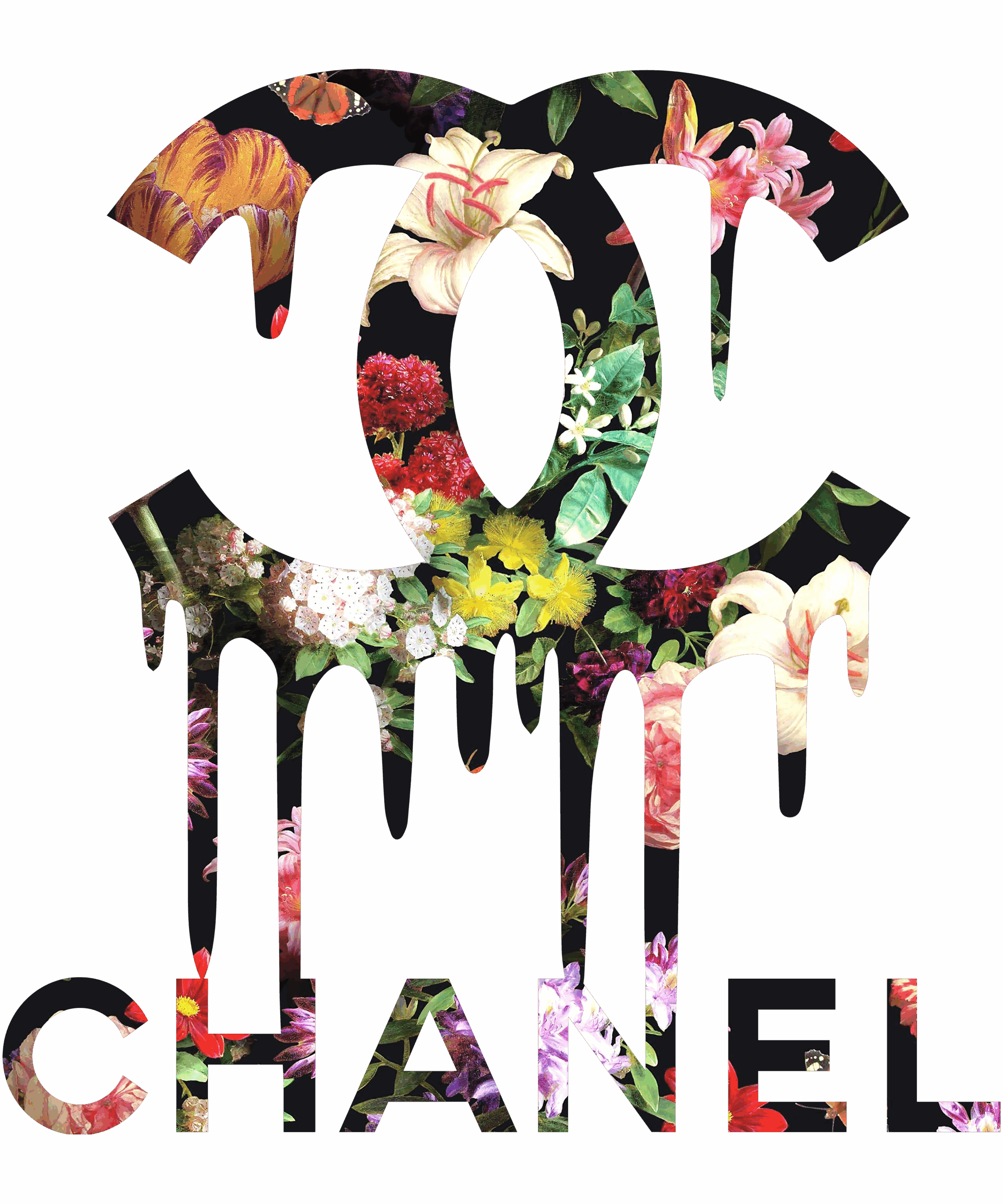 Flower cc iron on heat transfers