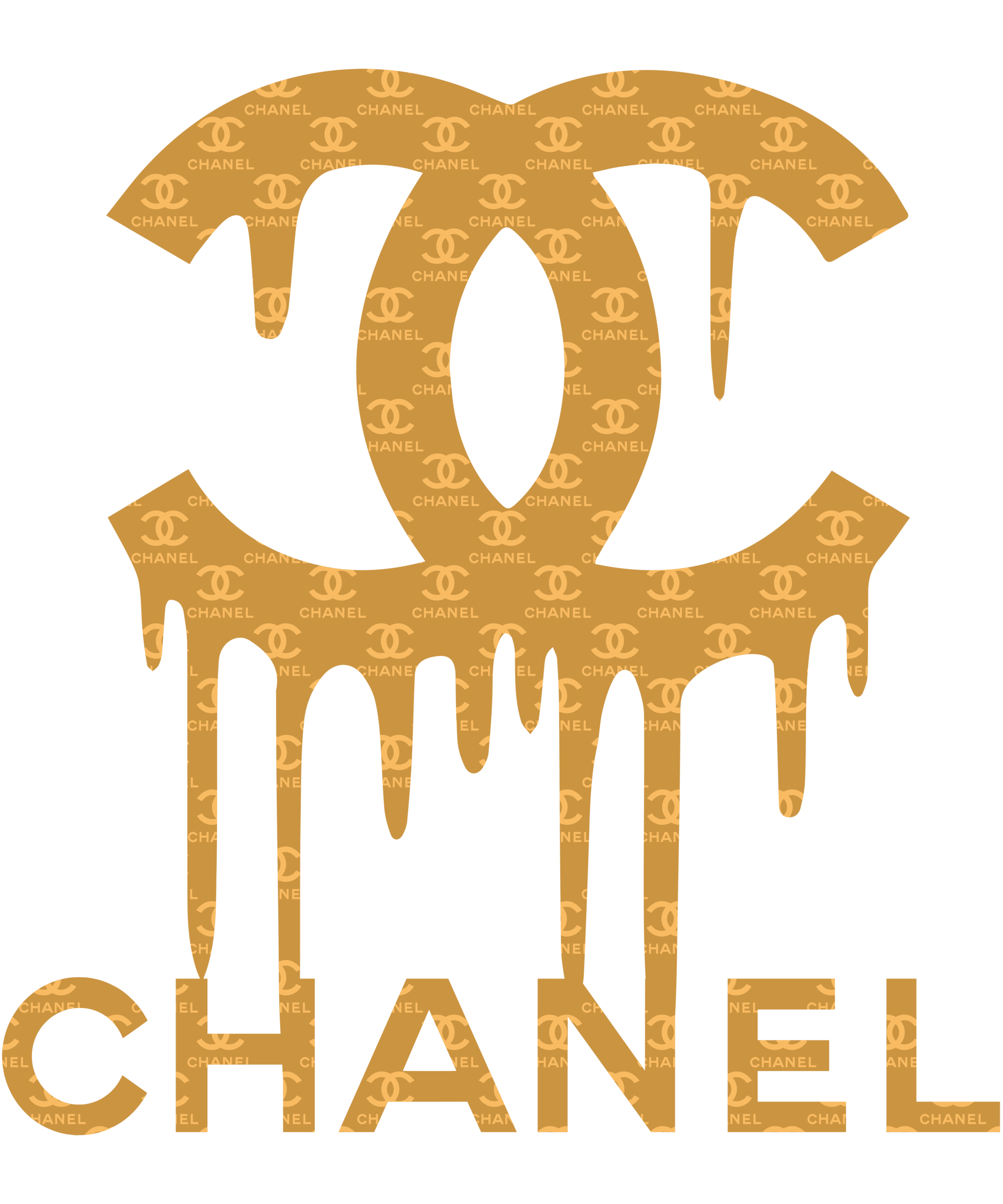 CC gold pattern iron on heat transfers