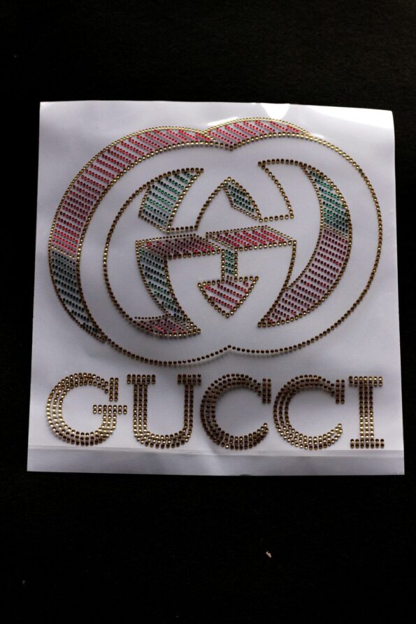 Big G iron on rhinestone transfers