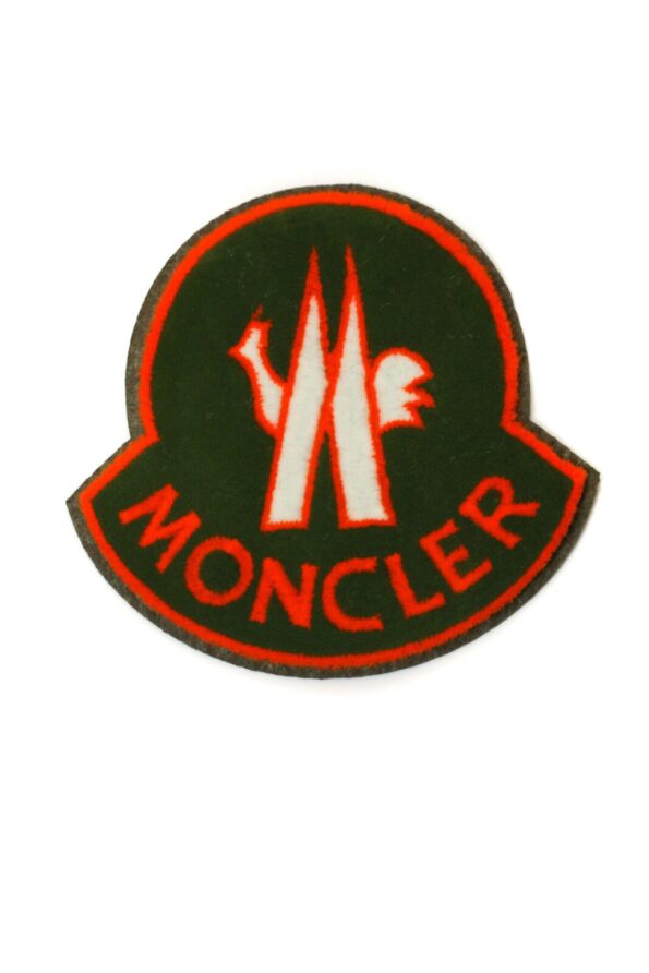 Green orange badge chenille iron on patches