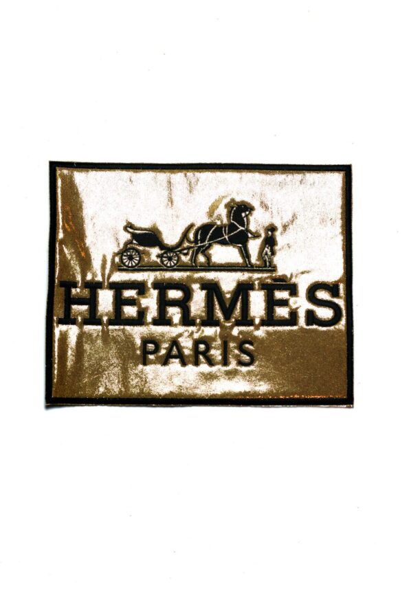 large Metallic logo H iron on embroidery patches