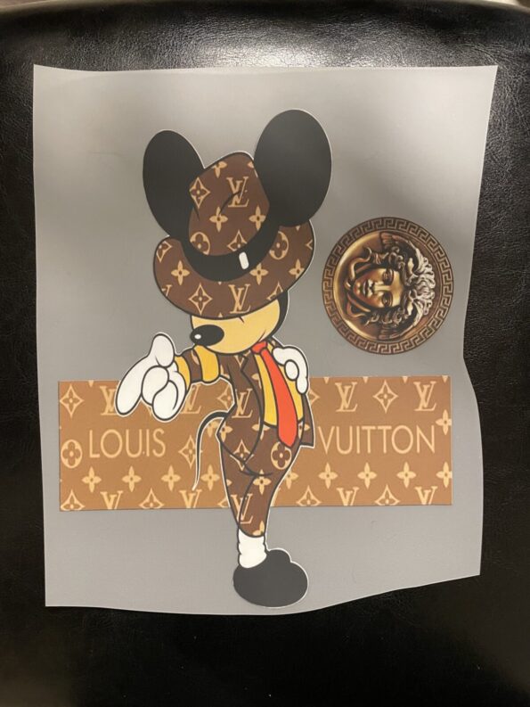 Cool brown Mickey  L iron on heat transfers