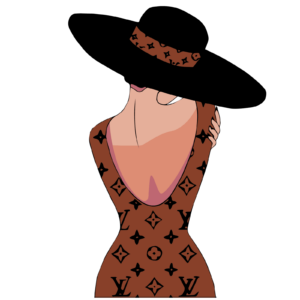 Lady fashion L iron on heat transfers