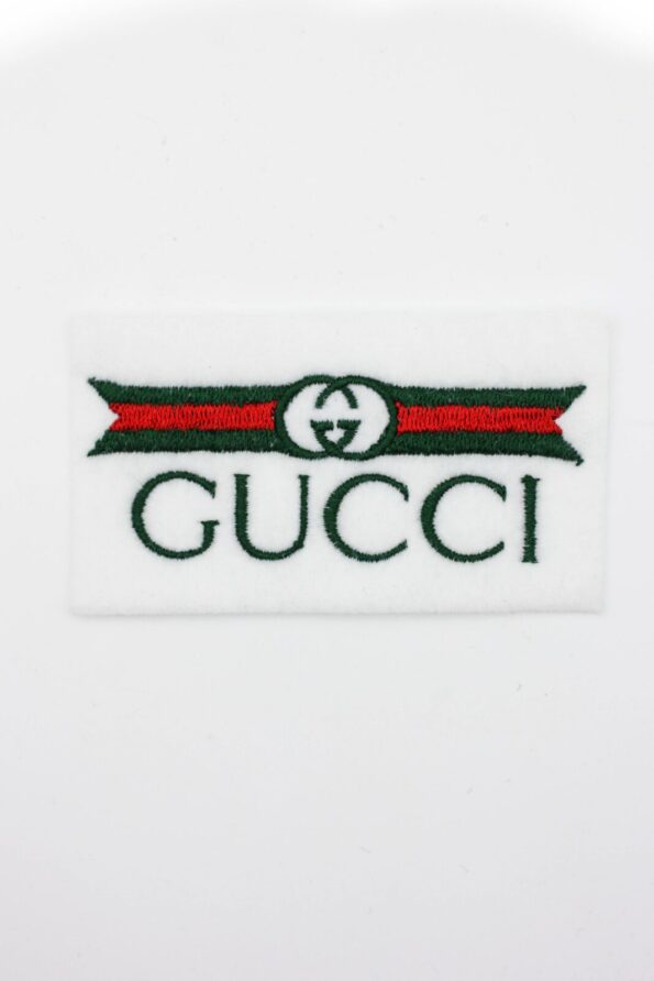 G logo iron on embroidery patches
