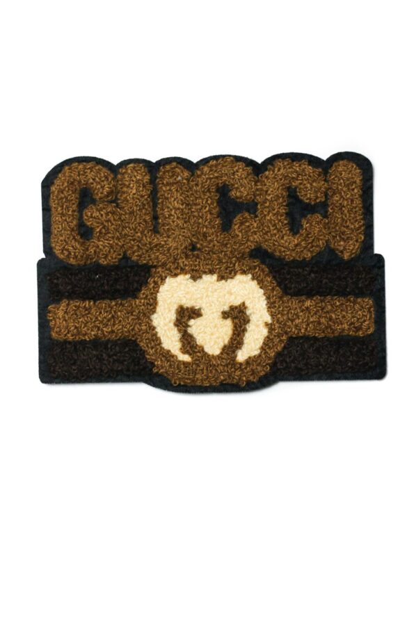 Brown GG chenille patch