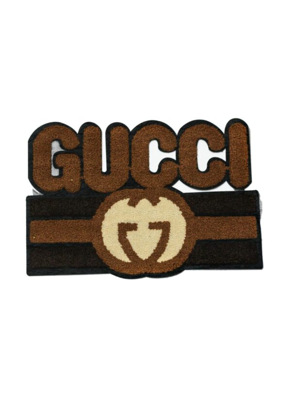 XLarge brown iron on chenille patches