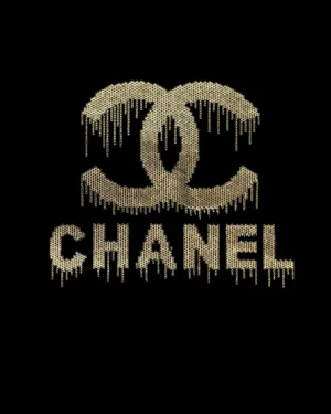 gold drip iron on rhinestone appliques