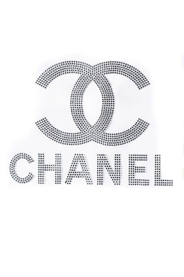 Silver logo iron Rhinestone Appliques