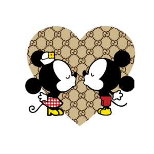 Disney gg kissing iron on heat transfers