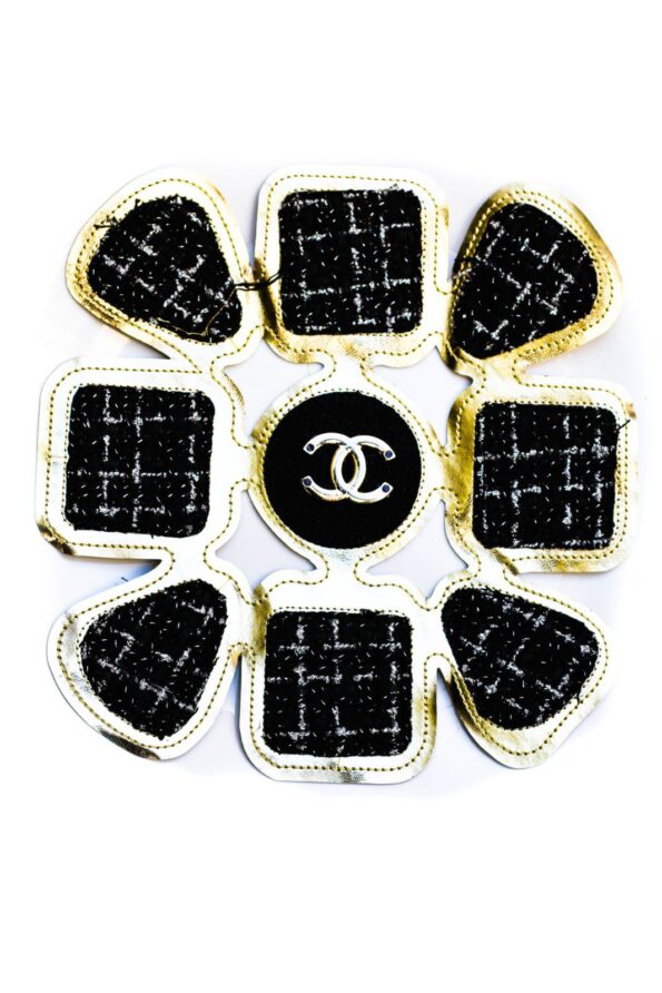 Gold plated embroidery sew on patches