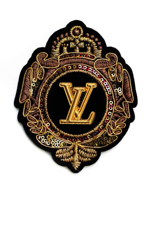 Metal L Badge embroidery patches