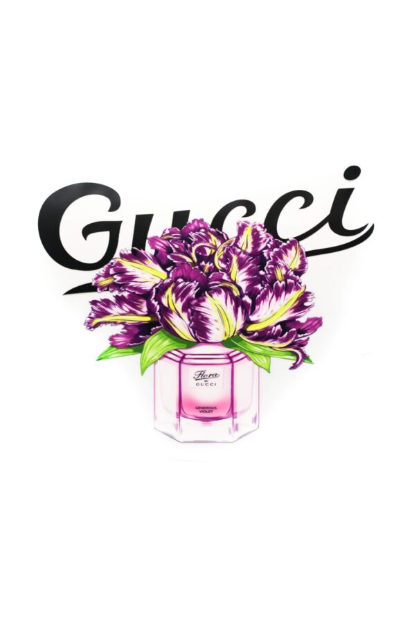 Flower iron on heat transfer