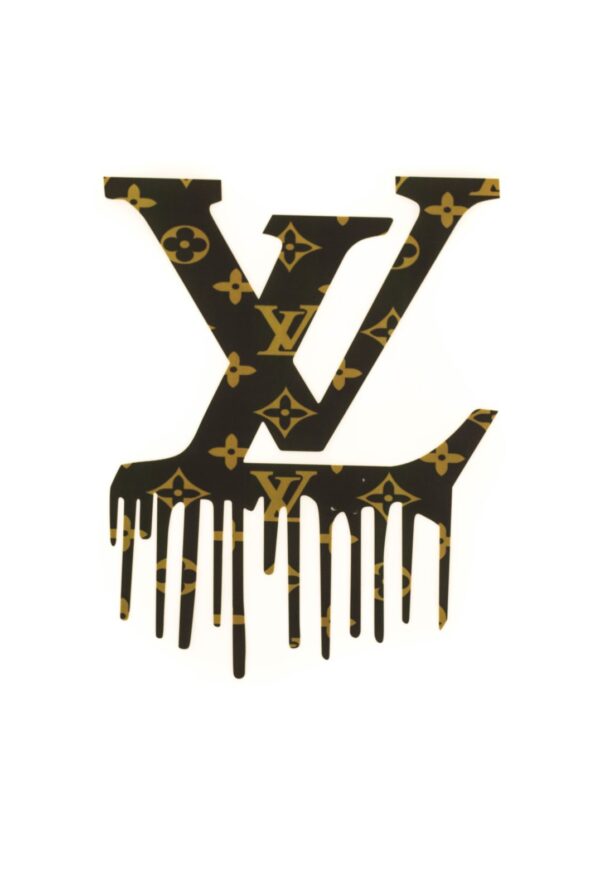 Brown drip iron on heat transfers