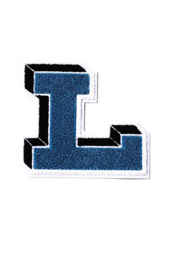 Letterman L iron on chenille patches