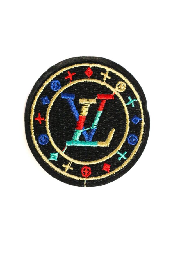 Small multicolor iron on Embroidered patch