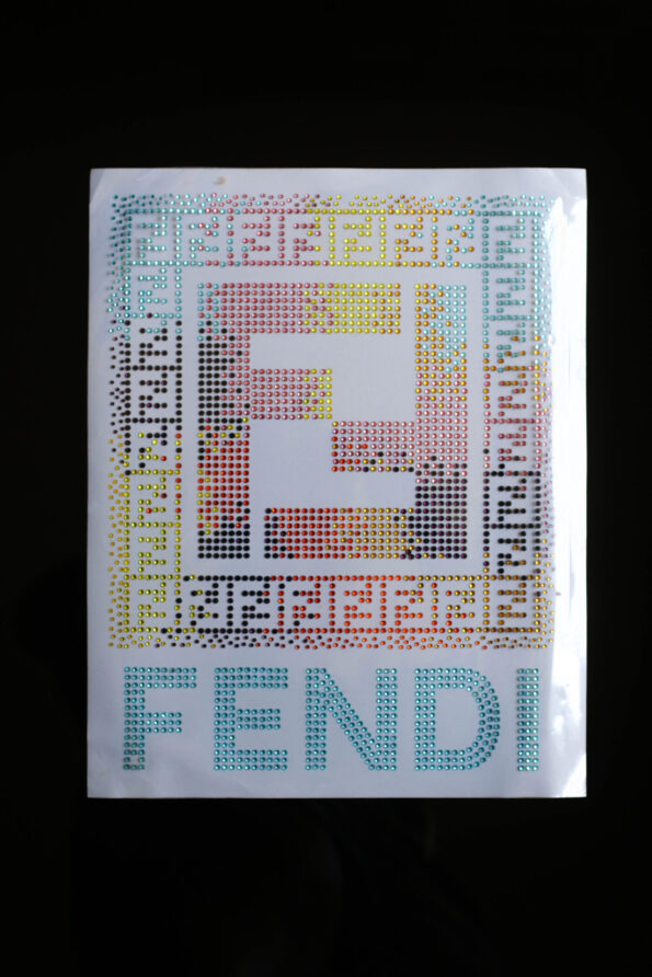 FF colorful iron on rhinestone transfer