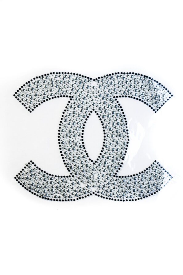 Silver iron on Rhinestone patches