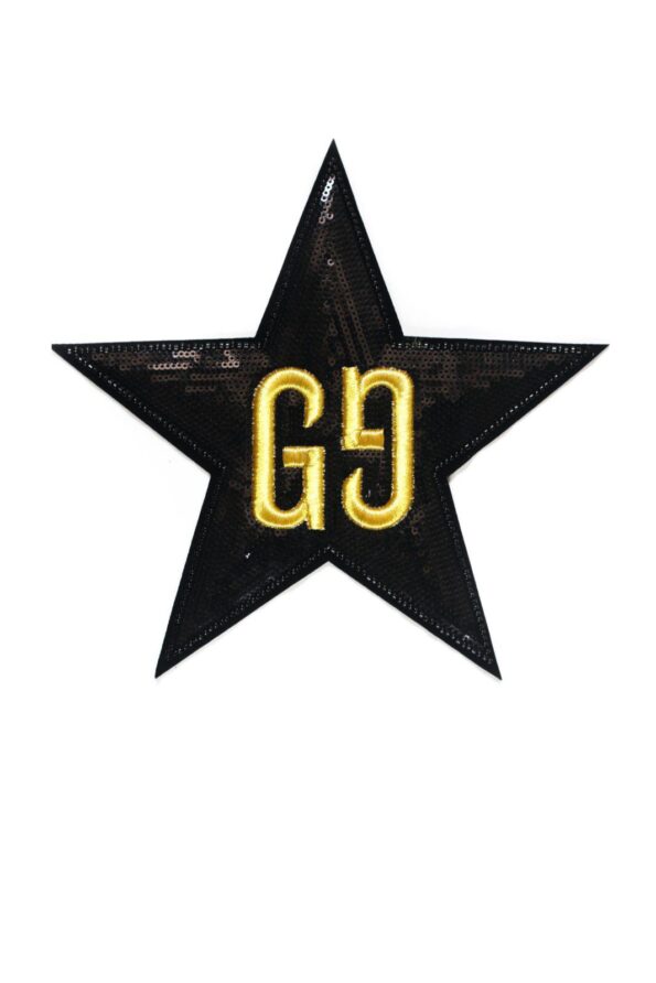 Star beaded sequin embroidered patch