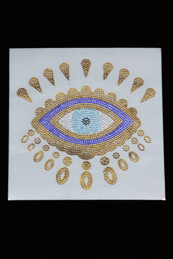 Third eye iron on rhinestone transfers