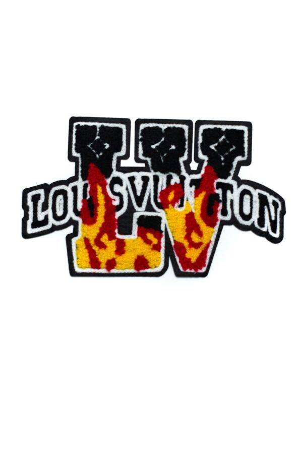 Burning Flames varsity iron on chenille patches
