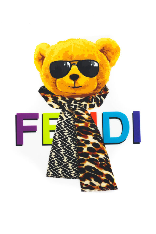 Fendi bear scarf iron on heat transfers
