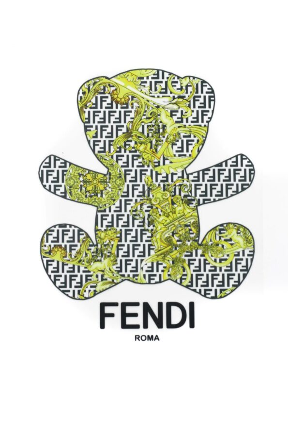 Black fashion bear iron on heat transfers