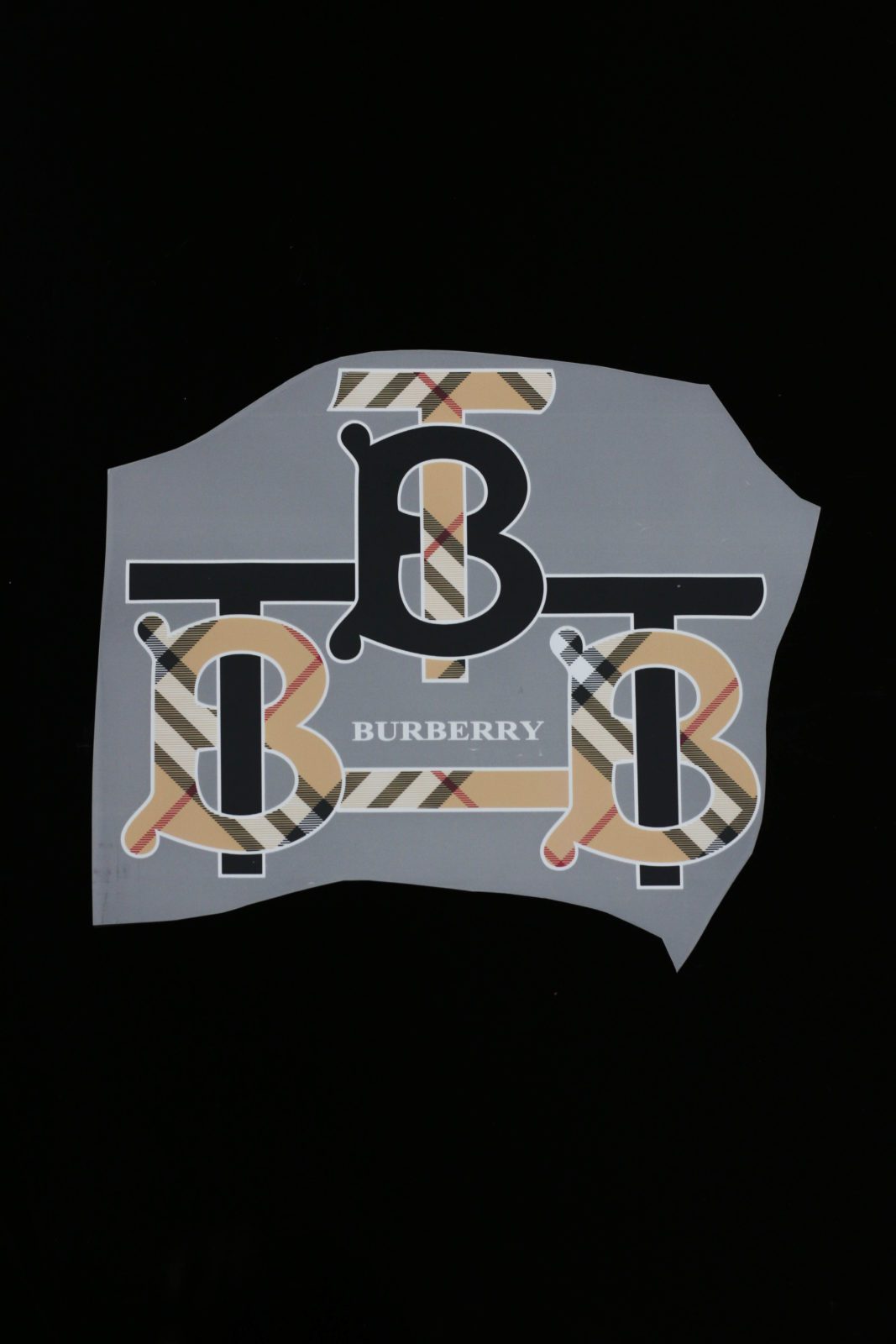 B letter design iron on heat transfers