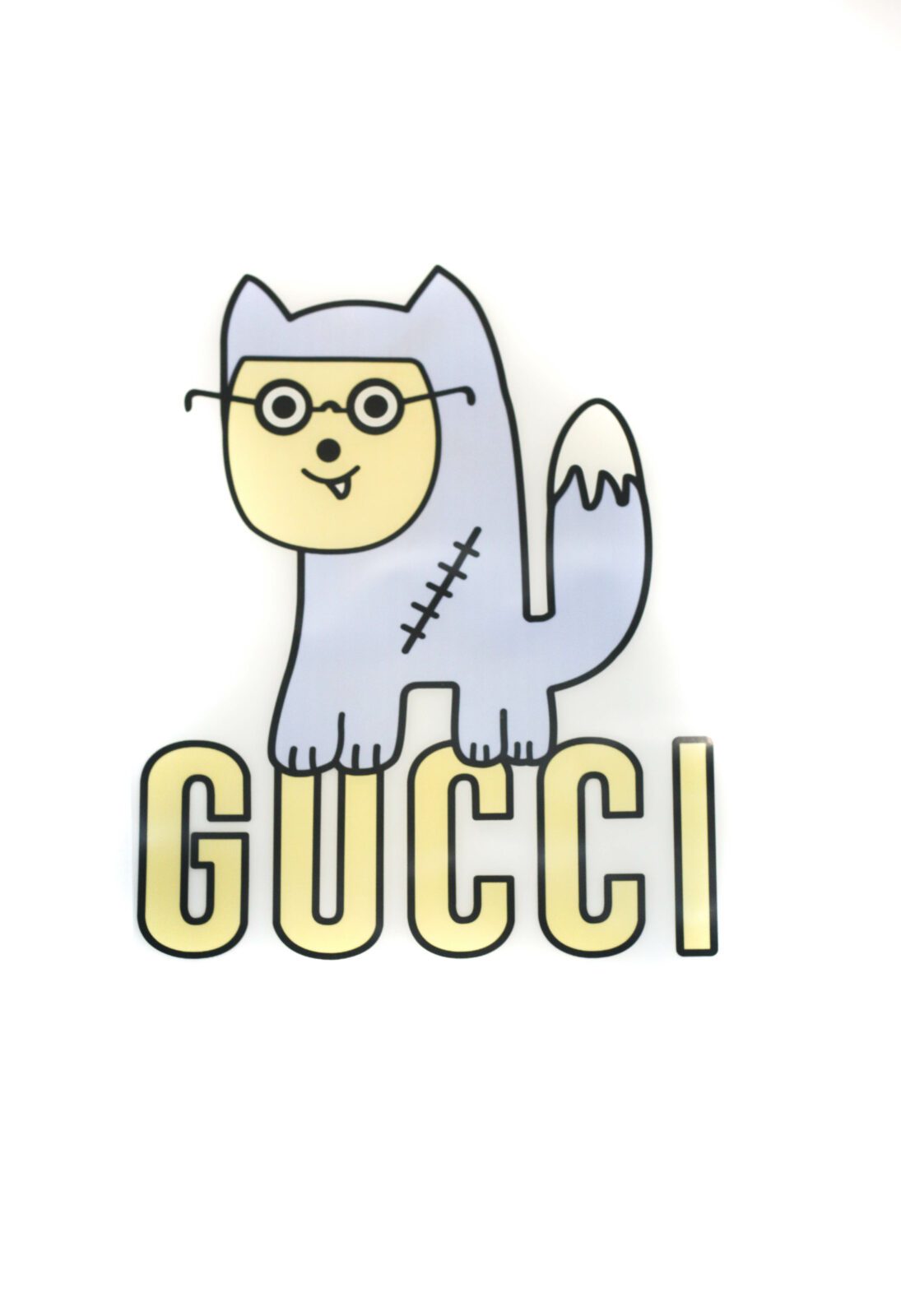 Gray cartoon fashion iron on heat transfers