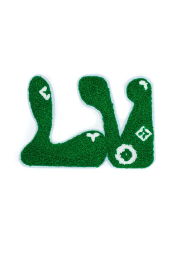 Green varsity embroidery iron on patches
