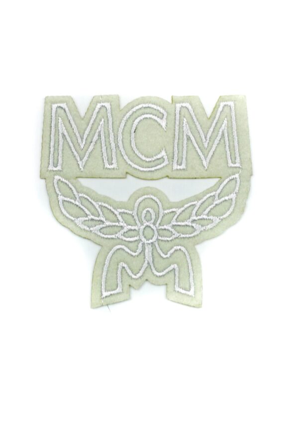 Wing white embroidery iron on patch