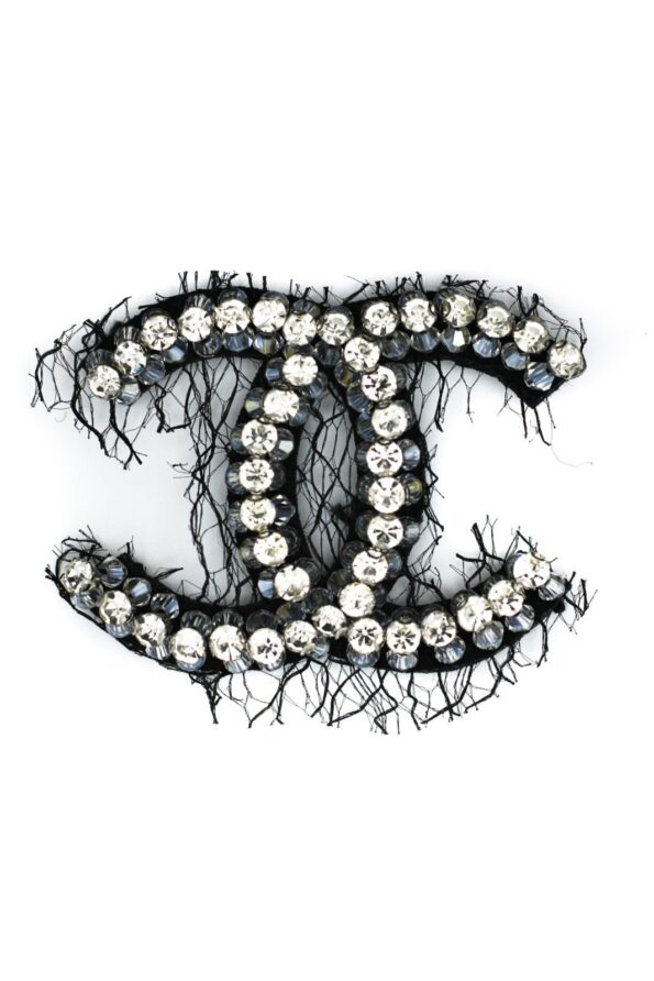 Mesh rhinestone beaded patch