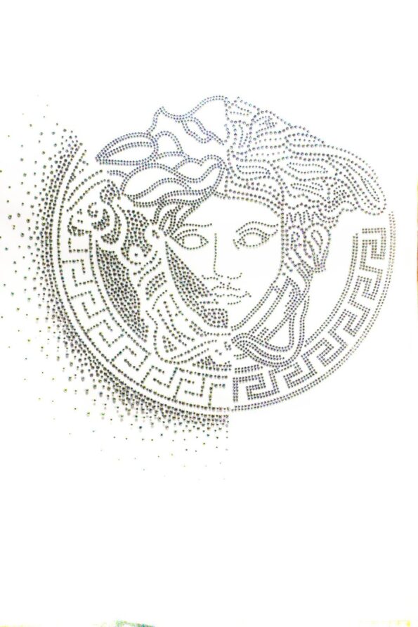 Large head iron on rhinestone appliques