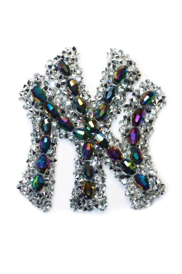 Colorful Bright NY Rhinestone Iron on patch