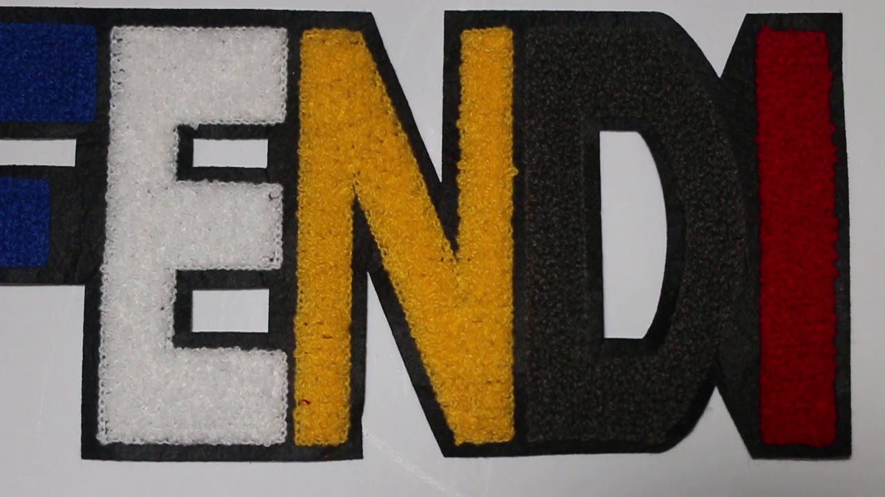 Fendi colorful chenile embroidered patch - Image 6