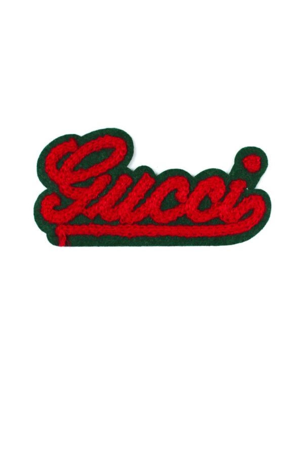 Red letter iron embroidery patches