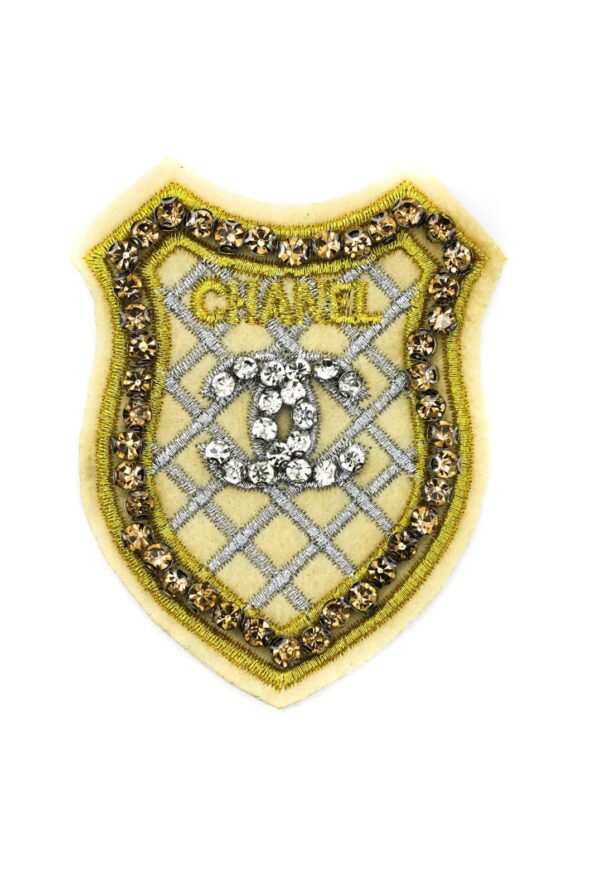 Beaded patches cc rhinestone patches badge