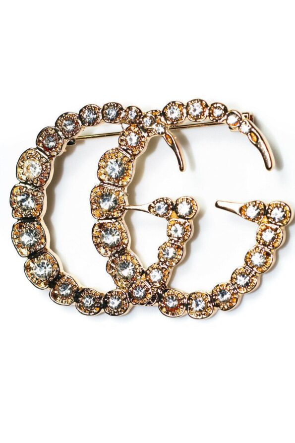 Rhinestone GG brooch  pin