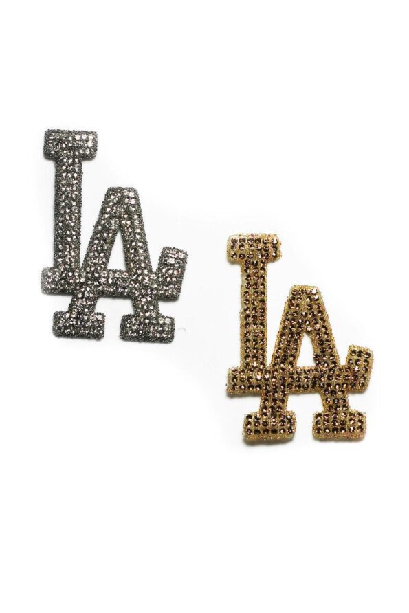 LA Rhinestone iron on appliqué