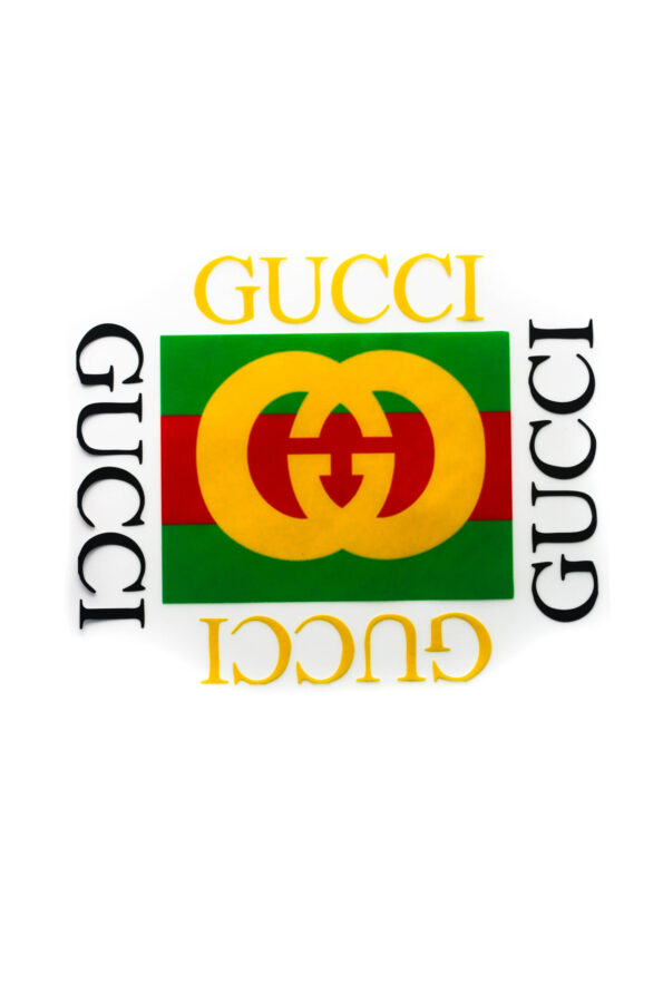 Gucci logo iron on heat transfers