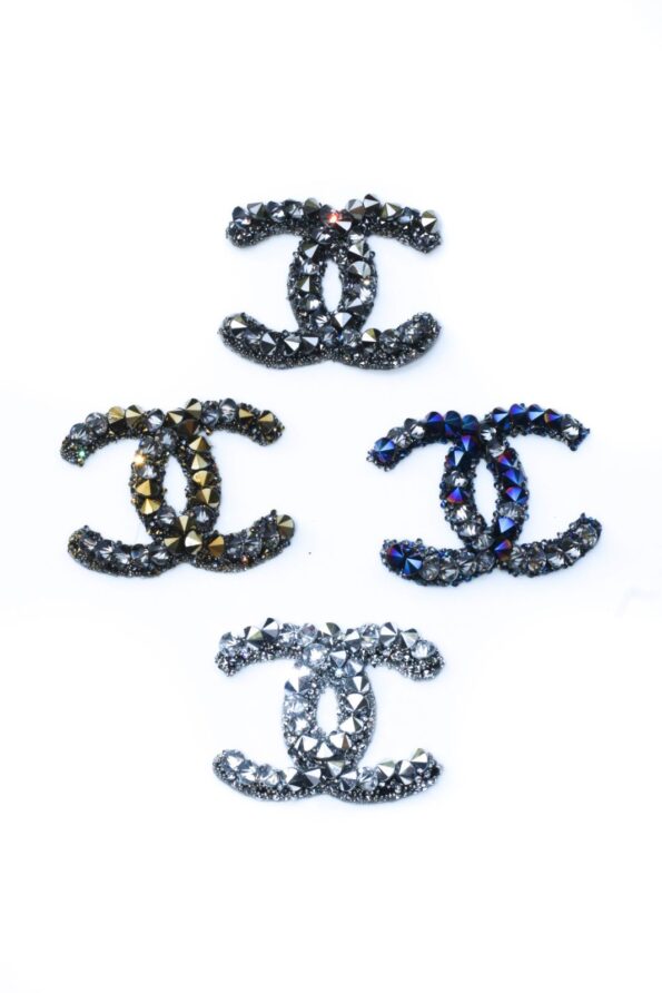 Lucent C Iron on Rhinestone patches