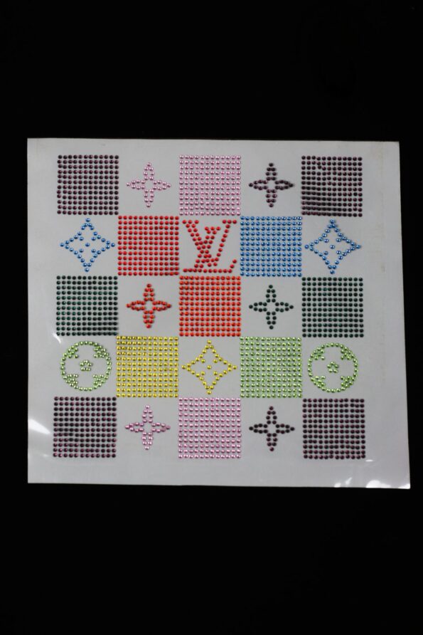 Colorful pattern iron on heat Rhinestone transfers