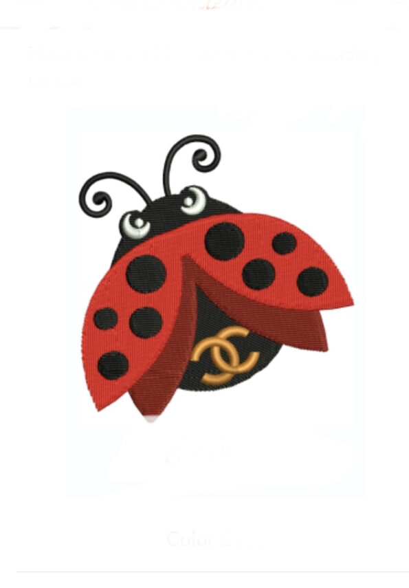 Lady bug cc embroidery Design