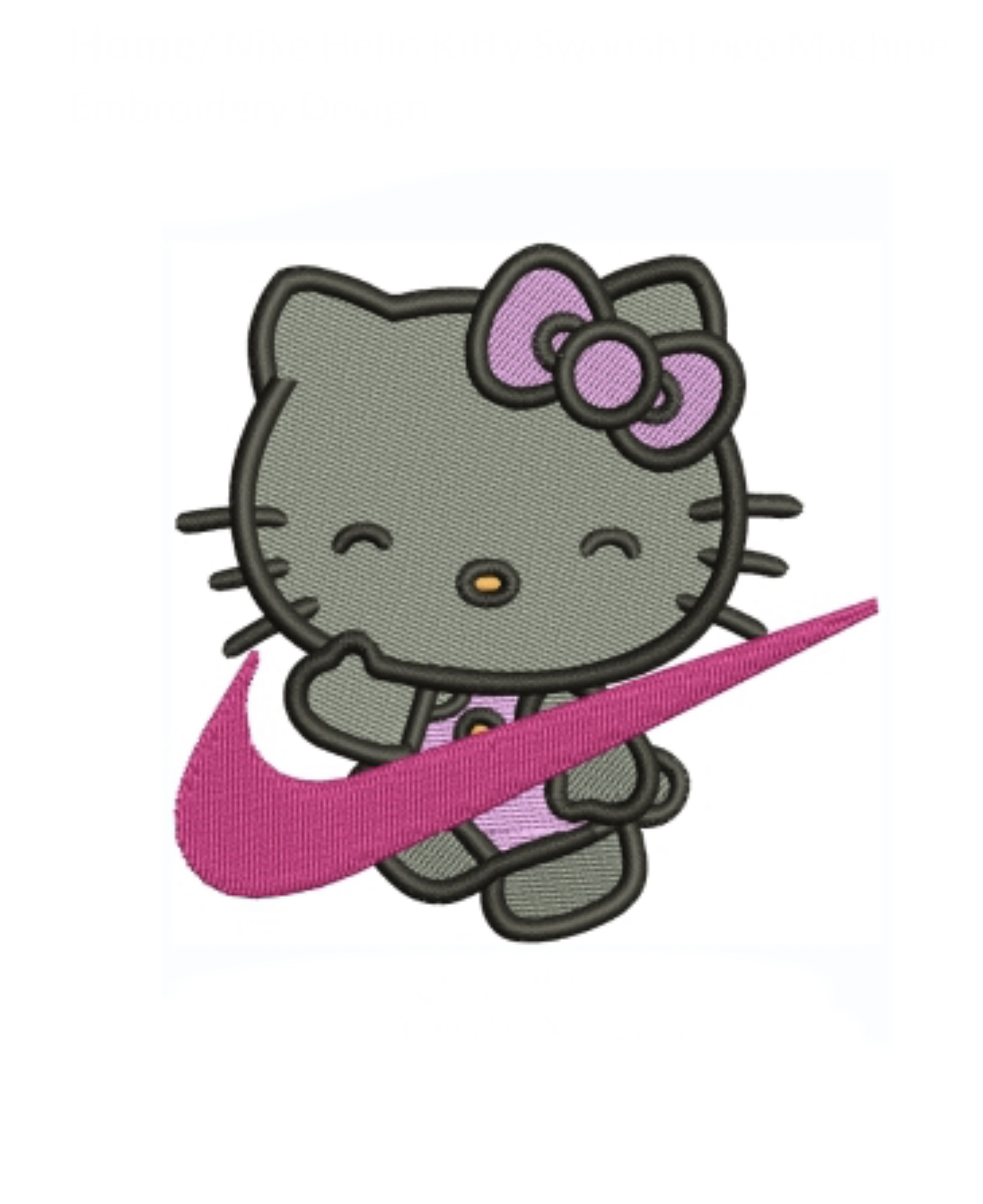 Nike hello kitty embroidery Design