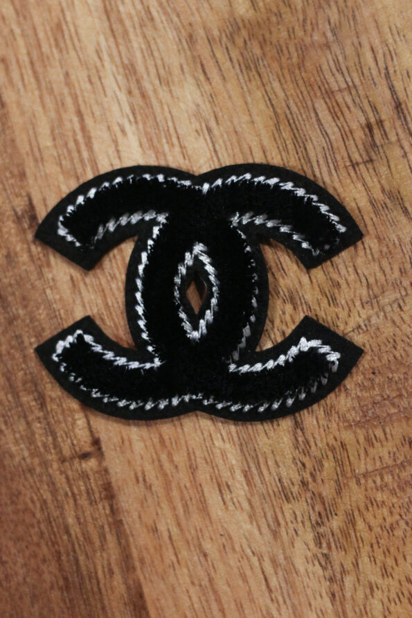 Black chenille iron on patches